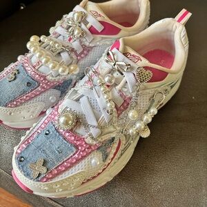 Featuring denim patchwork base, luxe details that turn heads everywhere you go!